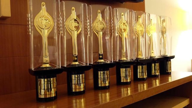 Piala citra yang akan dibagikan pada Festival Film Indonesia 2023 