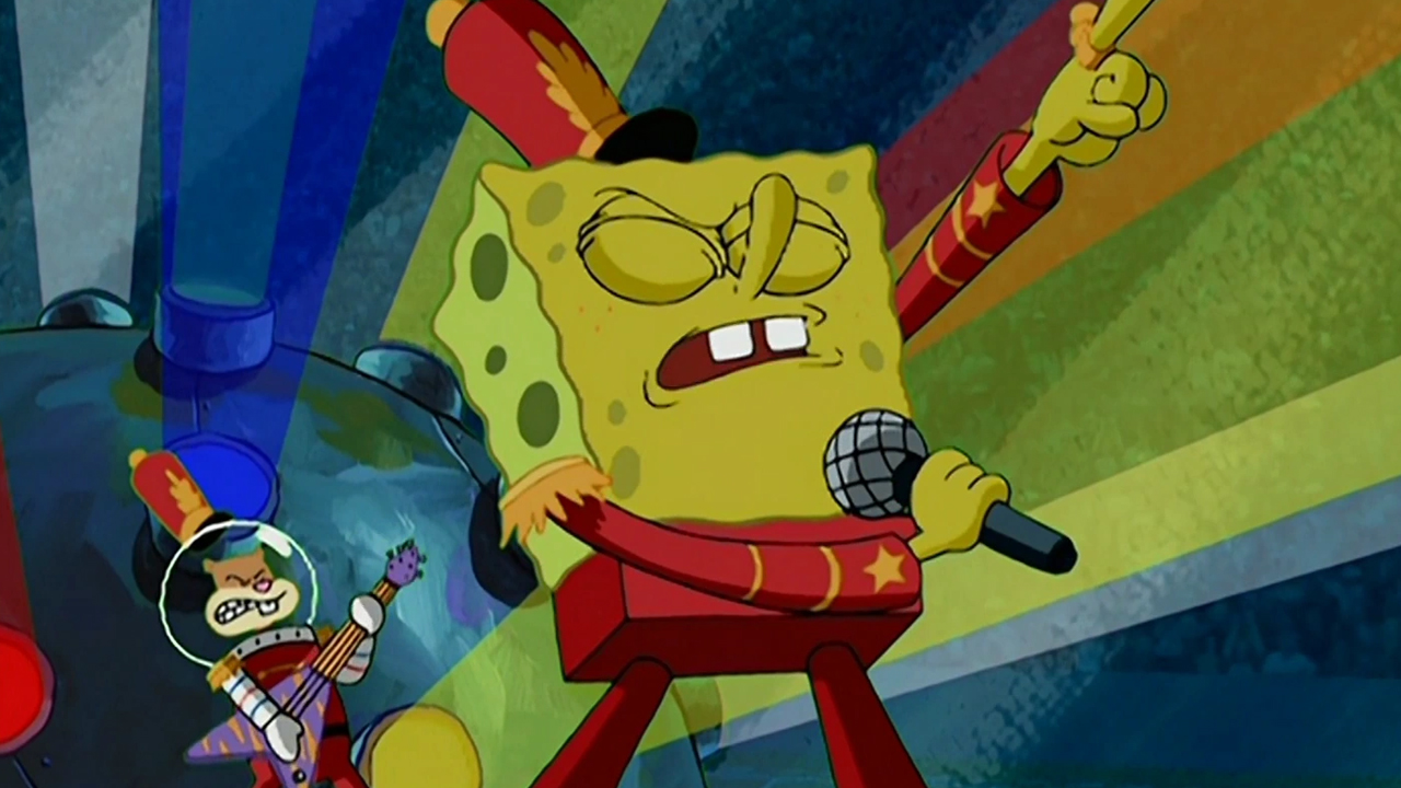 spongebob squarepants nyanyi sweet victory live