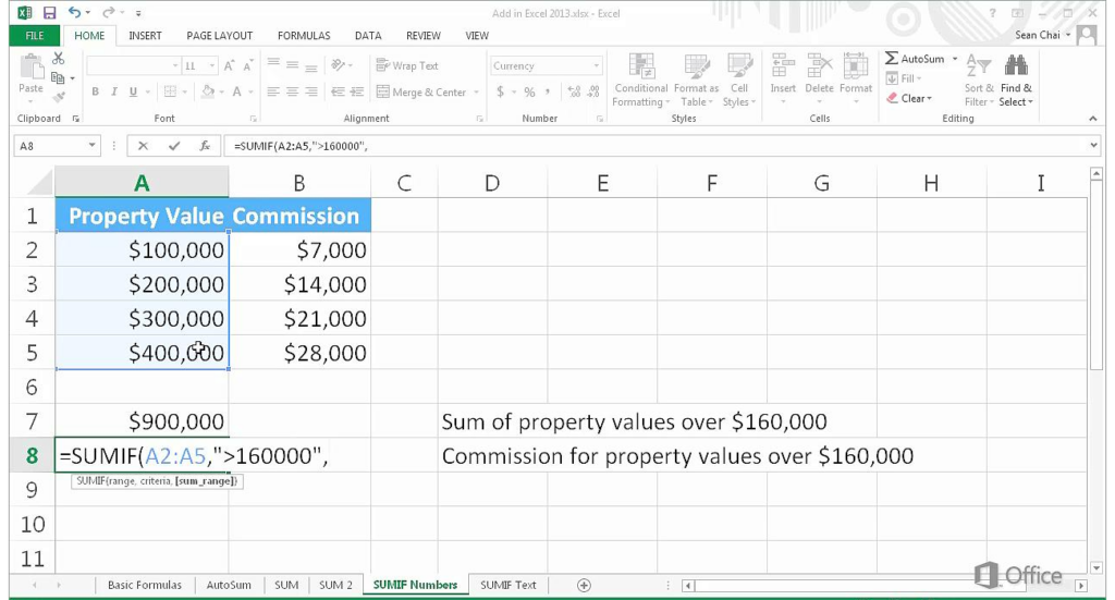 KINCIR Championsheet Microsoft Excel SUMIF