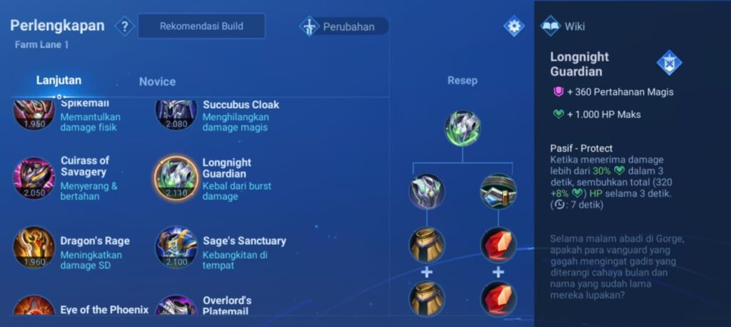 Pasti GG! Ini Build Item Dolia Honor of Kings Terbaik!