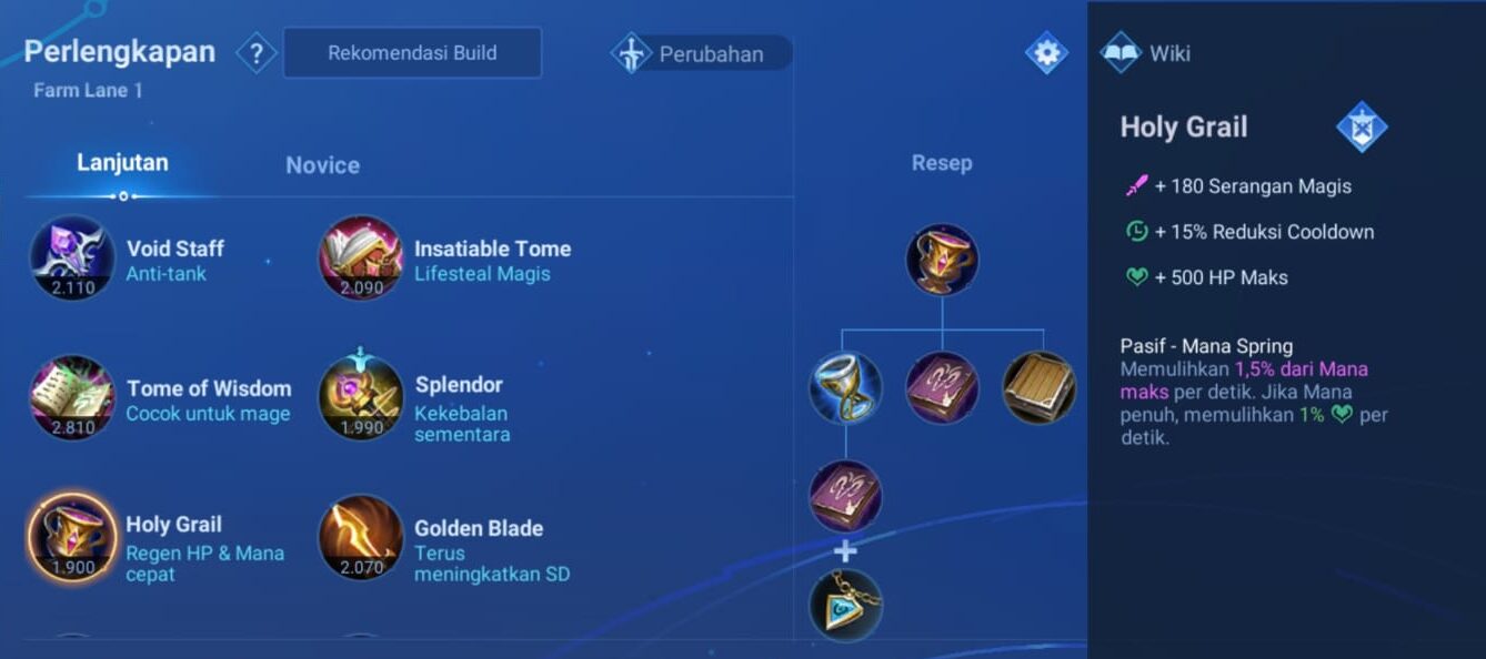 Pasti GG! Ini Build Item Dolia Honor of Kings Terbaik!